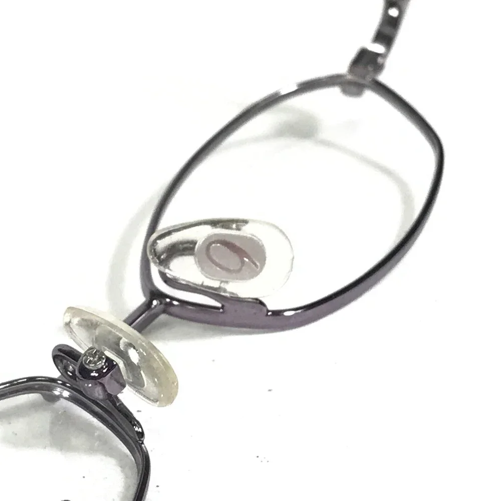 Nine West Petite Small Eyeglasses Frames RU5 Purple Silver Cat Eye 43-16-125